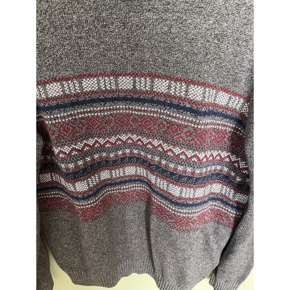 Levi's Men's Pullover Nordic Style Long Sleeve Sweater Gray Medium - Picture 2 of 4